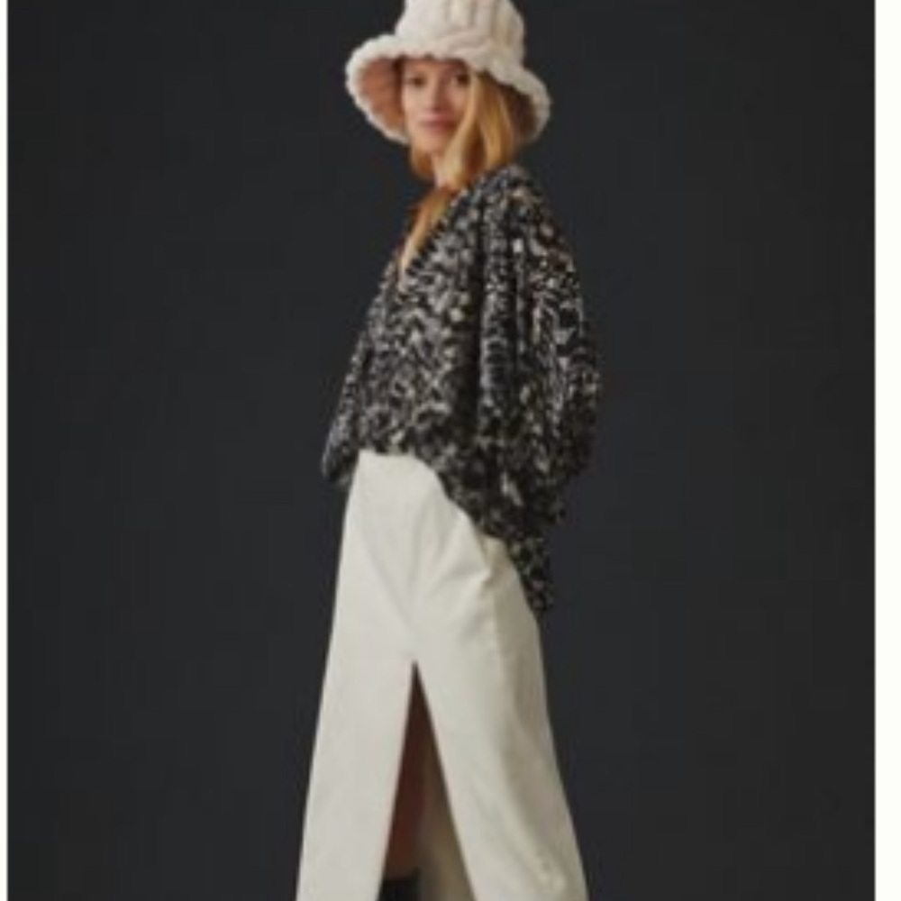 Anthropologie Black and White Blouse